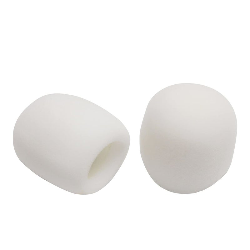 Fielect فيلكت 5 قطع غطاء ميكروفون إسفنجي ميك غطاء ميكروفون محمول واقي ريح ميكروفون غطاء فلتر إسفنجي أبيض للكرايوكي، دي جي، كيه تي في، البث - Image 4